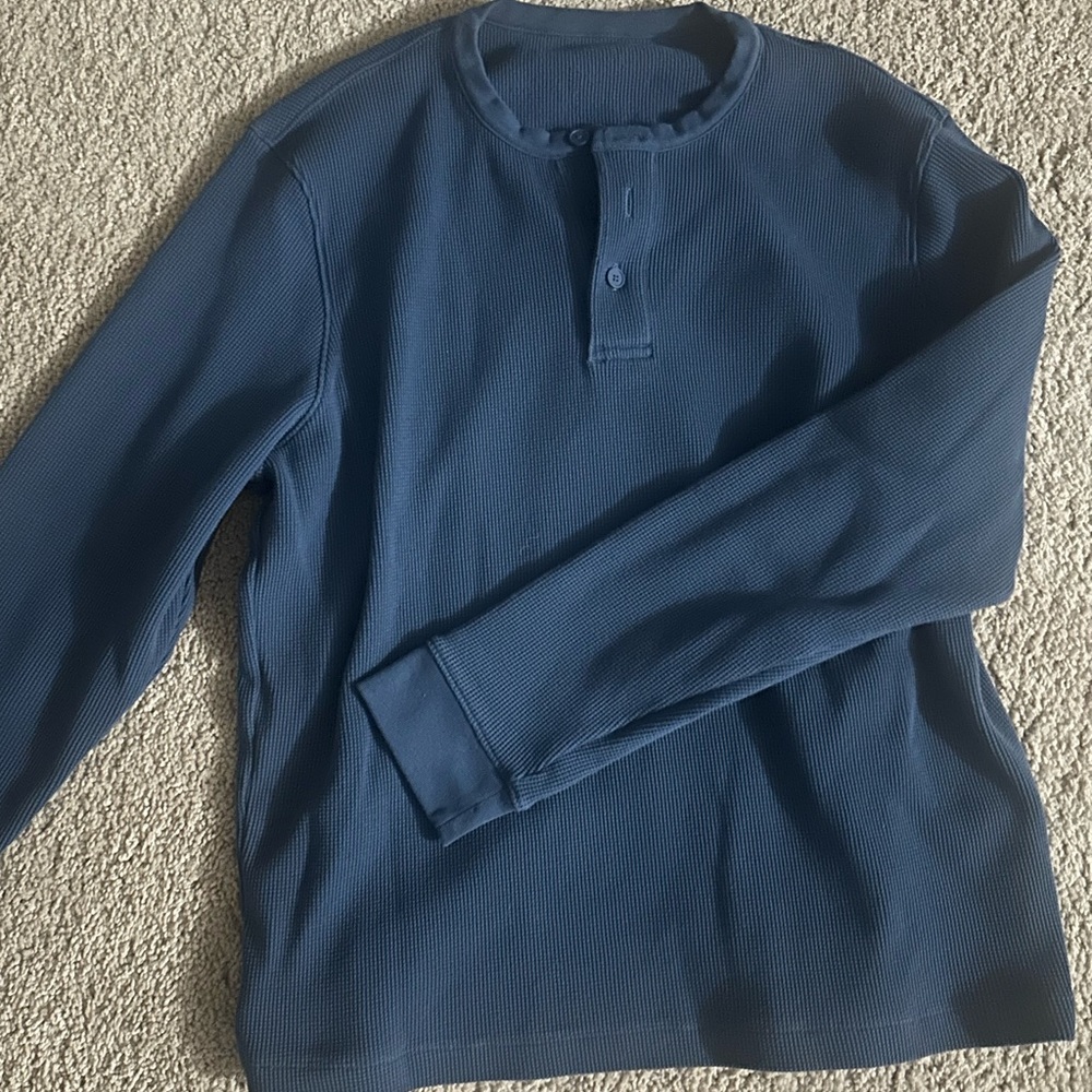 Lululemon Slub-Cotton Jersey Long Sleeve Henley - Men’s L